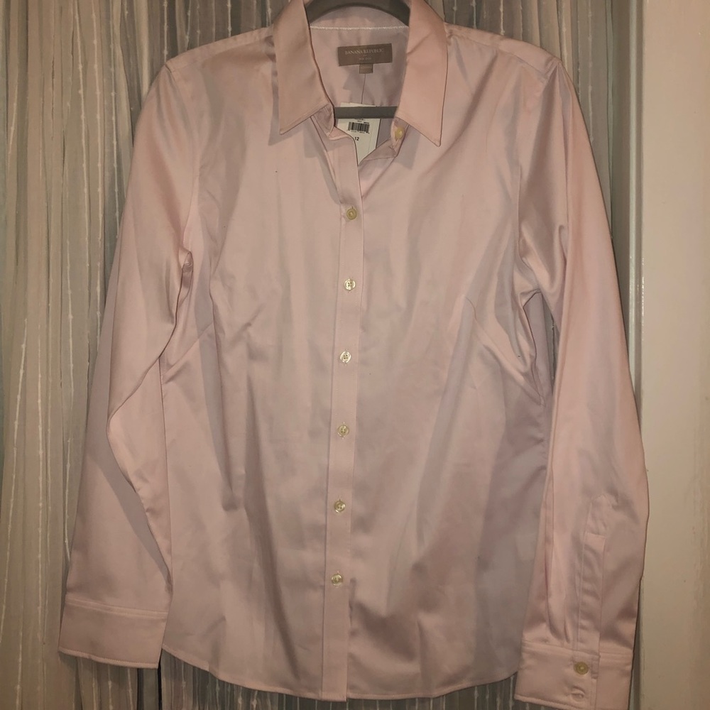 Light pink button down blouse